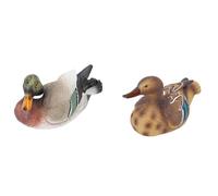 Fabater Floating Duck Sculpture Elegant Pond Decor Ducks with Dynamic Water Feature for Outdoor Backyard Gardens Unique Gift 2 Pieces