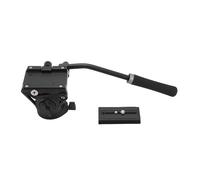 Fabater Fluid Head, Professional Hydraulic Damping Video Tripod Head with Adjustable Pan Handle and Quick Release Plate for DSLR Cameras, Camcorders, Supports Up to 5kg