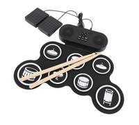 Fabater Foldable Electronic Practice Pad with Built-in Speakers Rechargeable Roll Up Set for Drummers/Drumming Enthusiasts