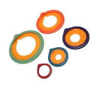 Fabater Food Storage Cover Set Efficient Versatile Anti Aging 5Pcs Sealing Lid Set for Kitchen Family Plastic