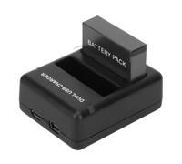 Fabater for AHDBT-401 Battery Dual Charger, 1600mAh 2 Slots | Dual USB Charger with 1600mAh Li-ion Battery, for AHDBT-401, Portable Travel Charging Set