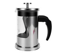 Fabater French Press Coffee Maker, 600ml 304 Stainless Steel Glass Coffee Press, Manual Brewer for Tea, Home, Travel, Camping, Office, Compact and Easy to Clean (Silver 600ml)