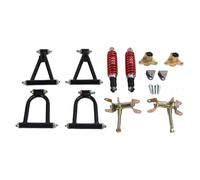 Fabater Front Suspension Arm Kit, Enhanced Stability and Durable Metal Construction Control Arm Assembly, Swingarm and Suspension Shock Kit with Complete Components for ATV, Quad Bike,