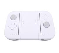 Fabater Game Controller with RGB Lighting Adjustable Vibration for Mobile Gaming, Mechanical Keys for Competitive Players, Long Lasting Battery Life (White Gray)