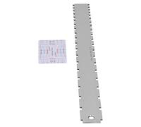 Fabater Guitar String Action Gauge, Notched Neck Straightness Ruler and String Height Measuring Tool, Stainless Steel Guitar Setup Ruler with Pitch for Electric Acoustic
