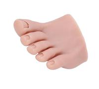 Fabater Half -Foot Art Training Exercise Foot Mannequin - Dark Skin Color, Light and Portable (Left)