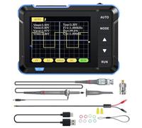 Fabater Handheld Digital Oscilloscope Portable 2.5MS/s Sampling Rate 200KHz Bandwidth 2.8 Inch LCD Display Auto Setting For Automotive Repair For Beginners (DSO152 High Configuration - Blue)