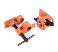 Fabater Heavy Duty 1 Inch Cast Iron Pipe Clamp Jaws Vise Fixture Set for Woodworking Tool Kit, Durable Wood Clamp for Gluing and Drilling Cabinets