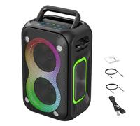Fabater High Power Portable Speaker with RGB Lights 60W Wireless BT Speakers for Home/Outdoors, Long Battery Life and High-Fidelity Sound, for Music Enthusiasts and Party-Goers (Black)