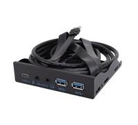 Fabater High Speed USB Front Panel Hub 3.2 Convenient Adapter for Computer 10Gbps 3.5in 19pin to USB3.0 2 USB3.0 TYPE C HD Sound Durable Material