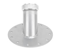 Fabater High Strength 45 Degree Fuel Cell Filler Neck with Steel Base, Great for Race Car Fuel Systems (Silver)