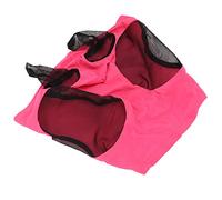 Fabater Horse Fly Mask with Ears, 60 UV Protection Breathable Elastic Mesh Fly Mask, Horse Face Cover with Ears Protection for Horses Ponies Adult Horses Short Legged (Rose Red)