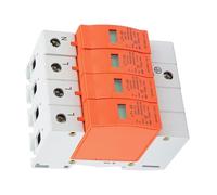 Fabater House Protective Device 4P 20kA 420V AC Low Voltage Arrester for Home Protection, Flame Retardant Shell, Quick Response, Guide Rail Installation, Removable Assembly