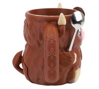Fabater Ice Cream Pint Holder Cute Highland Cow Insulated Anti Slip Base for Ice Cream Lovers Food Safe Material (Brown)