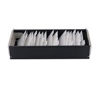 Fabater Index Card Holder, 800 Capacity A to Z Alphabetical Sorting, Extendable Business Card File Organizer Box with Transparent Cover for Office Desk Credit Storage Organization (Black)