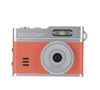Fabater Keychain Camera, 12MP 1080P LED Fill Light Multiple Filters Mini Digital Camera Retro Snap with 0.96 Inch HD Screen for Travel Party Vlog (Orange)