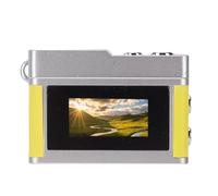 Fabater Keychain Camera, 12MP 1080P LED Fill Light Multiple Filters Mini Digital Camera Retro Snap with 0.96 Inch HD Screen for Travel Party Vlog (Yellow)