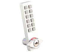 Fabater Keypad Cabinet Lock, Password Key Unlocking Zinc Alloy Security Lock with Mounting Accessory for Filing Cabinet, Anti-Theft Coded - 1-12 Digit Code, Low Battery Warning, 2