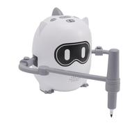 Fabater Kids Drawing Robot Toy Smart Interactive Painting Companion for Home Learning with 100 Drawing Cards and 12 Markers (White)