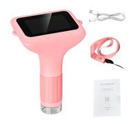Fabater Kids Microscope, 50X-1000X Magnification 1080P HD Handheld Digital Microscope, Portable with 3 Inch IPS Screen 8 LED Lights for Children Ages 5+ Home Learning Science (Pink)