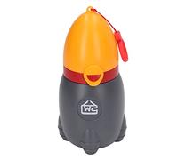 Fabater Kids Pee Training Cup Portable Urinal for Boys Potty Training Leakproof Cute Design Small Car Travel Urinal 7.5x3.1in PP TPE Silicone (Orange)
