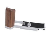 Fabater L Shape Grip for X M5 Professional Aluminum Alloy, Sturdy Camera L Bracket Wood Handle for Single-handed Use (Silver)