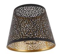 Fabater Lamp Shade, 15cm Height E26 E27 Compatible Iron Hollow Out Forest Tree Carving Lamp Shade Metal Decorative Lampshade Cover with Inner Gold Pattern for Table Wall Ceiling