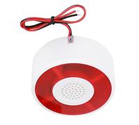 Fabater LED Strobe Warning Light DC 12V Flashing Alarm Lamp, Heavy Duty ABS Security Signal Siren for Emergency Vehicles, Trucks, Construction, Safety Alert, Red & White, 110dB