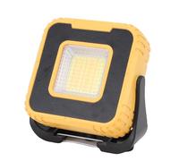 Fabater LED Work Light Rechargeable, Magnetic Work Lights with Stand & 1/4in Screw Hole, COB Flood Lights for Power Ouage, Job Site, Emergency, Camping, Garage, 4 Lighting Modes (Yellow)