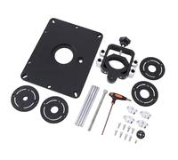 Fabater Lifting System Enrine for The Carpentry Milling Location, Aluminum Alloy Material, Precise Adjustment with 4 Insertion Rings, Suitable for The Routing Table