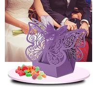 Fabater Light Purple Wedding Favor Sugar Chocolate Boxes 100PCS - Design