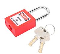 Fabater Lockout Lock, 38mm Loto Padlock with Safety Engineering Features for Machinery Manufacturing Power Industries (Red)