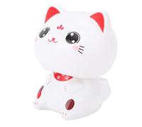 Fabater Lucky Cat Solar Powered Car Ornament, Brings Good Luck and Wealth to the Road, Exquisite Craftsmanship, Plastic Material, 6X9Cm, Great for Friends (Type B)
