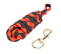 Fabater Lunging Leash Made of Nylon for Horses, Durable, Comfortable Grip, Long Training Reins for Riders and Stable Work, Including Hook (Red Black)