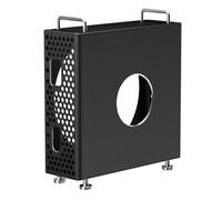 Fabater Mac Mini M4 Aluminum Alloy Stylish Chassis Stand Enhanced Heat Dissipation for Computer Chassis Holder Stand Home Office Silver (Black)