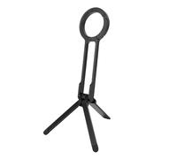 Fabater Magnet Phone Tripod Multifunctional Compact Stand for IOS 12 13 14 15 16 Metal Stylish Portable for Home Travel (Black)