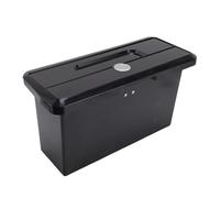 Fabater Marine Boat Storage Compartment, Lockable Boat Glove Box with Double Cup Holder, Multifunctional Locking Organizer Holder Tray for Pontoon, Yacht (Black)