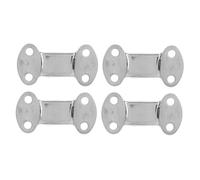 Fabater Marine Pad Eye Plate, 4Pcs 304 Stainless Steel with 5.8mm Holes Universal Tie Down Deck Plate, Marine Boat Belt Cam Buckle for Sailing Boating Outdoor Applications