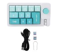 Fabater Mechanical Number Pad, Wired USB Numeric Keypad with 12 RGB LED Backlight and Joystick Roller, 12 Keys Macro Keyboard for Laptop PC Gaming, Numpad for Laptop Computer (Green)