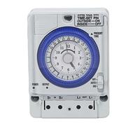 Fabater Mechanical Time Control Switch Clock Type, 100-240VAC Timer Switch with PC Flame Retardant Housing, 24-Hour Mechanical Timer with 300H Power Failure Compensation & Minute