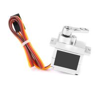 Fabater Metal Servo, 4.6kg Cm Torque 0.09sec Speed 9g RC Car Servo, 9g with Arm and Screws for WPL B1 B14 B16 B24 C14 C24 B36 1:16 RC Trucks (Silver)