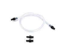 Fabater Milk Tubes Hoses, 4 PCS Silicone Milk Container Pipe with 8 Connectors, 14.96in/38cm Replacement Pipe, Compatible with Automatic Coffee Machine (4 X Transparent Hoses + 8 X Replacement Joints)