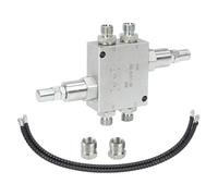 Fabater Mini Excavator Cushion Valve Kit Fits Under 2 Tons, Hydraulic Swivel Motor Buffer Valves with 1/4 Inch Hydraulic Hose and M14x1.5 Threaded Ends, 1/4" M14x1.5