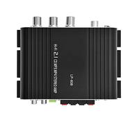 Fabater Mini HiFi 2.1 Channel Stereo Power Amplifier 15Wx2 for Car and Home, Digital Amp with Bass Treble Control, Aluminum Alloy, & 3.5mm Input, Silver (Black)
