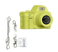 Fabater Mini Keychain Digital Camera, 2K Mini Cameras with 1.47 Inch Screen and LED Fill Light, Long Battery Lifes Pocket Video Recorder for Travel Camp Snap Birthdays (Yellow)