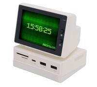 Fabater Mini PC Screen, 3.5 Inch Portable USB C IPS Display Monitor 960 Resolution Versatile Display for Time Weather Temperature Dynamic Wallpapers, Secondary Screen with USB Hub