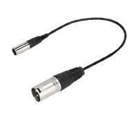 Fabater Mini XLR 3PIN Male to XLR Male Cable for Camera, 11.8in Microphone Cable for Transfer Camera Mic Interface, Durable Copper Wire Shielded with Aluminum Foil,