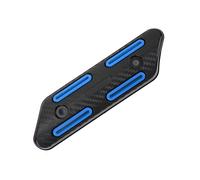 Fabater Motorcycle Exhaust Pipe Heat Shield Universal 27-51mm Adjustable Anti Scalding Protector for R1 R3 R25 NMAX ATV Mountain Bike Scooter Carbon Fiber Style (Blue)