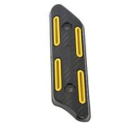 Fabater Motorcycle Exhaust Pipe Heat Shield Universal 27-51mm Adjustable Anti Scalding Protector for R1 R3 R25 NMAX ATV Mountain Bike Scooter Carbon Fiber Style (Yellow)