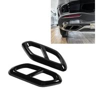 Fabater Muffler Tail Pipe Trim Cover Frame, Self-Adhesive Tip Trim Replacement for GLC-Class X254 AMG Line 2022-up, 1 Pair Exhaust Tail Pipe Cover Trims, Car Exhaust Pipe Cover Decor